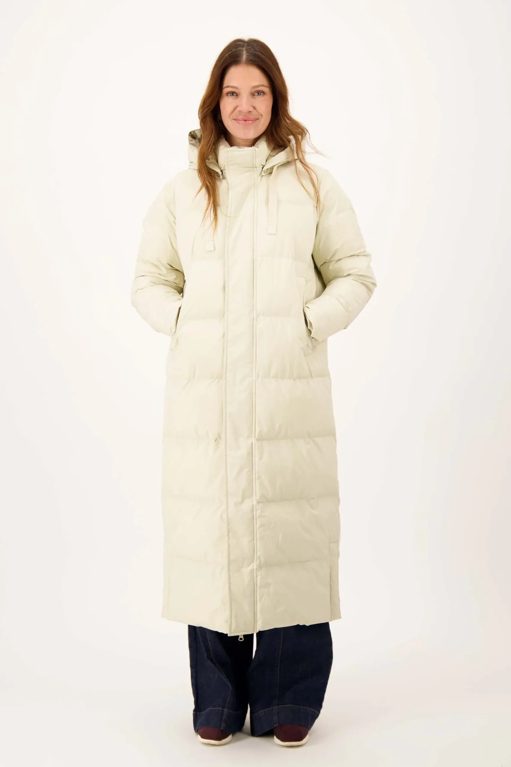 lange bubblecoat met teddy details