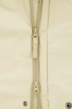 lange bubblecoat met teddy details