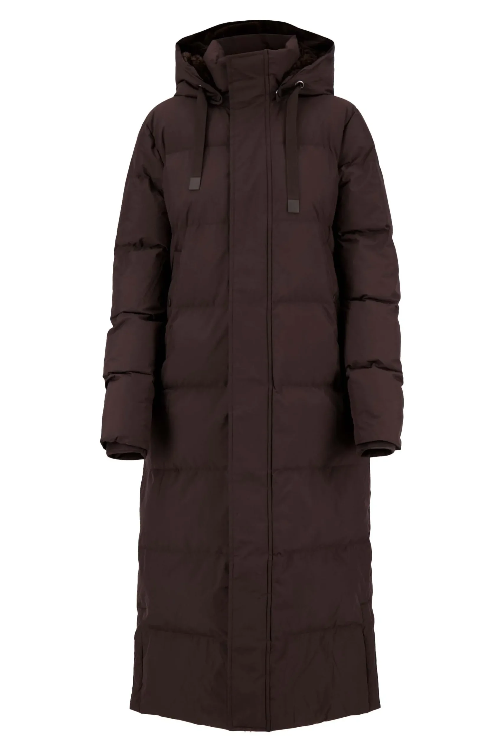 lange bubblecoat met teddy details