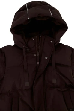 lange bubblecoat met teddy details