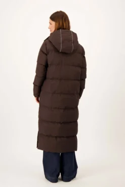 lange bubblecoat met teddy details
