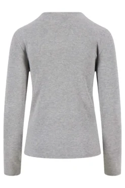 lange mouw ronde hals top en rib