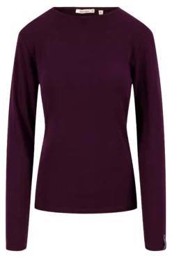 lange mouw ronde hals top en rib