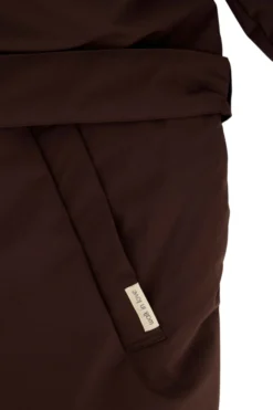 lange padded jas met riem