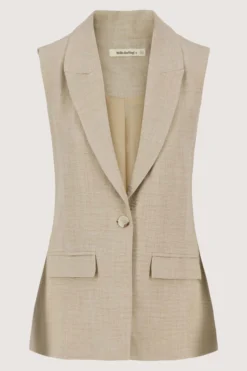 lang gilet met stretch