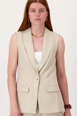 lang gilet met stretch