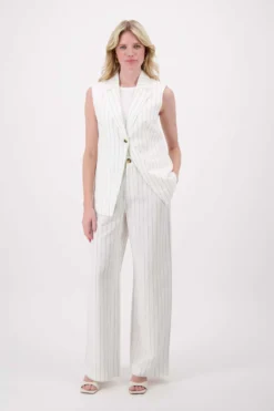 lang mouwloos gilet pin stripe