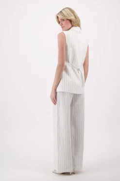 lang mouwloos gilet pin stripe