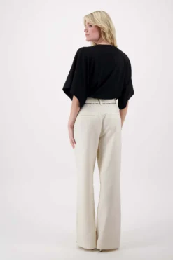 linnen broek met tape details