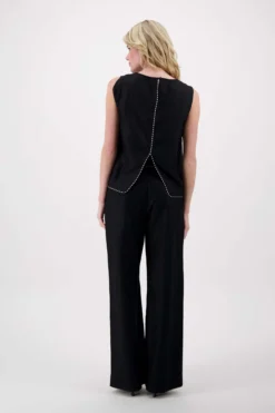 linnen broek met tape details