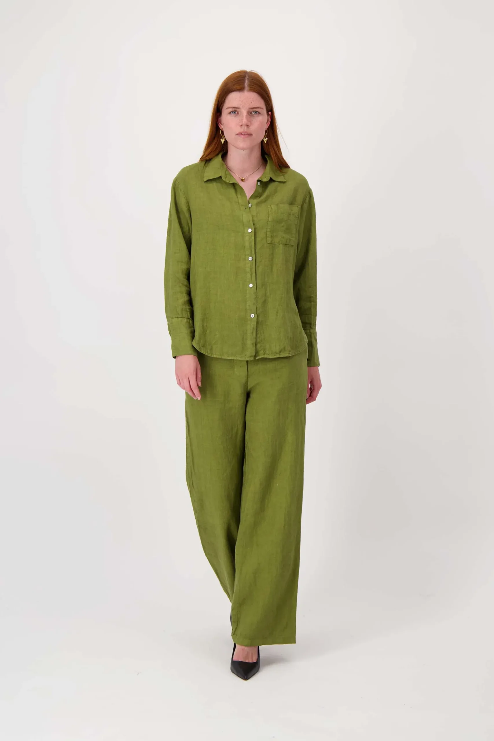 100% linnen lange blouse