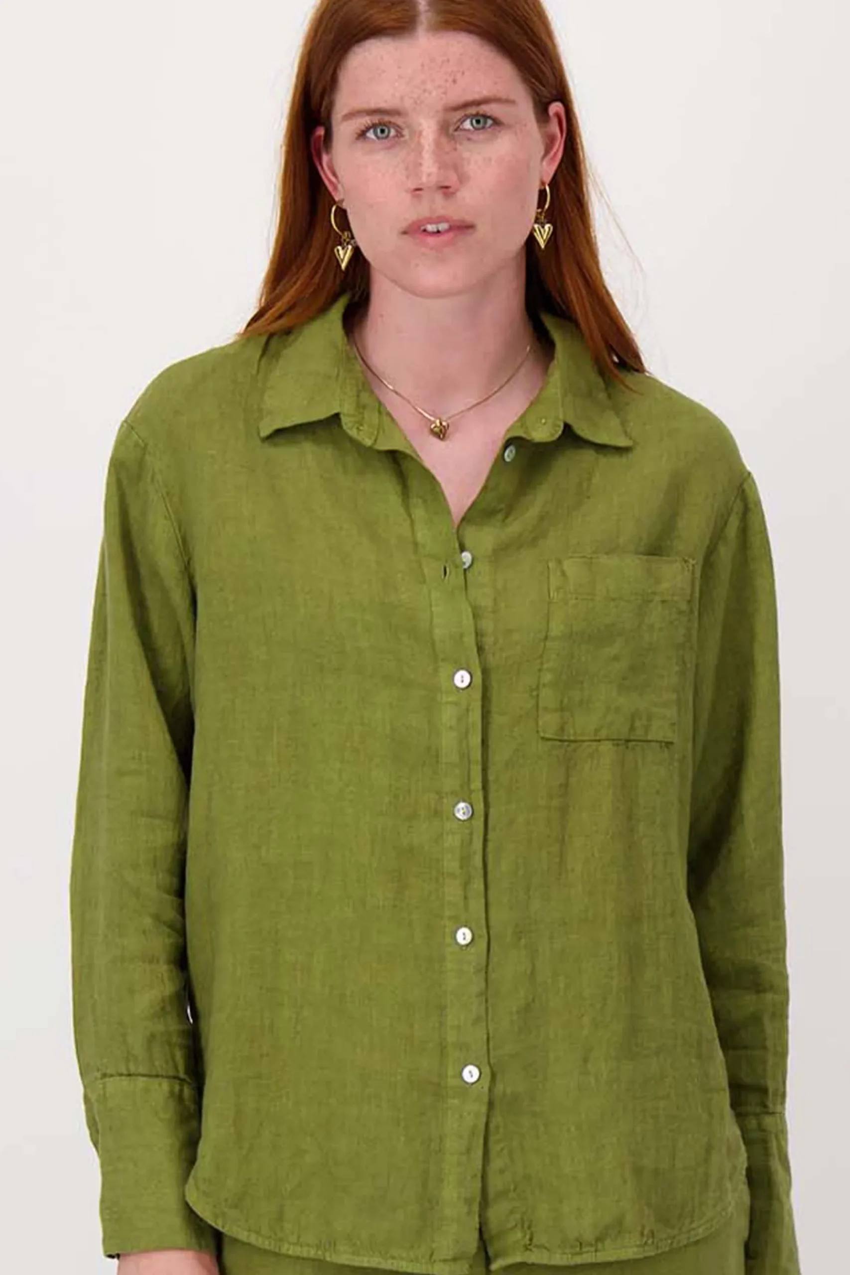 100% linnen lange blouse