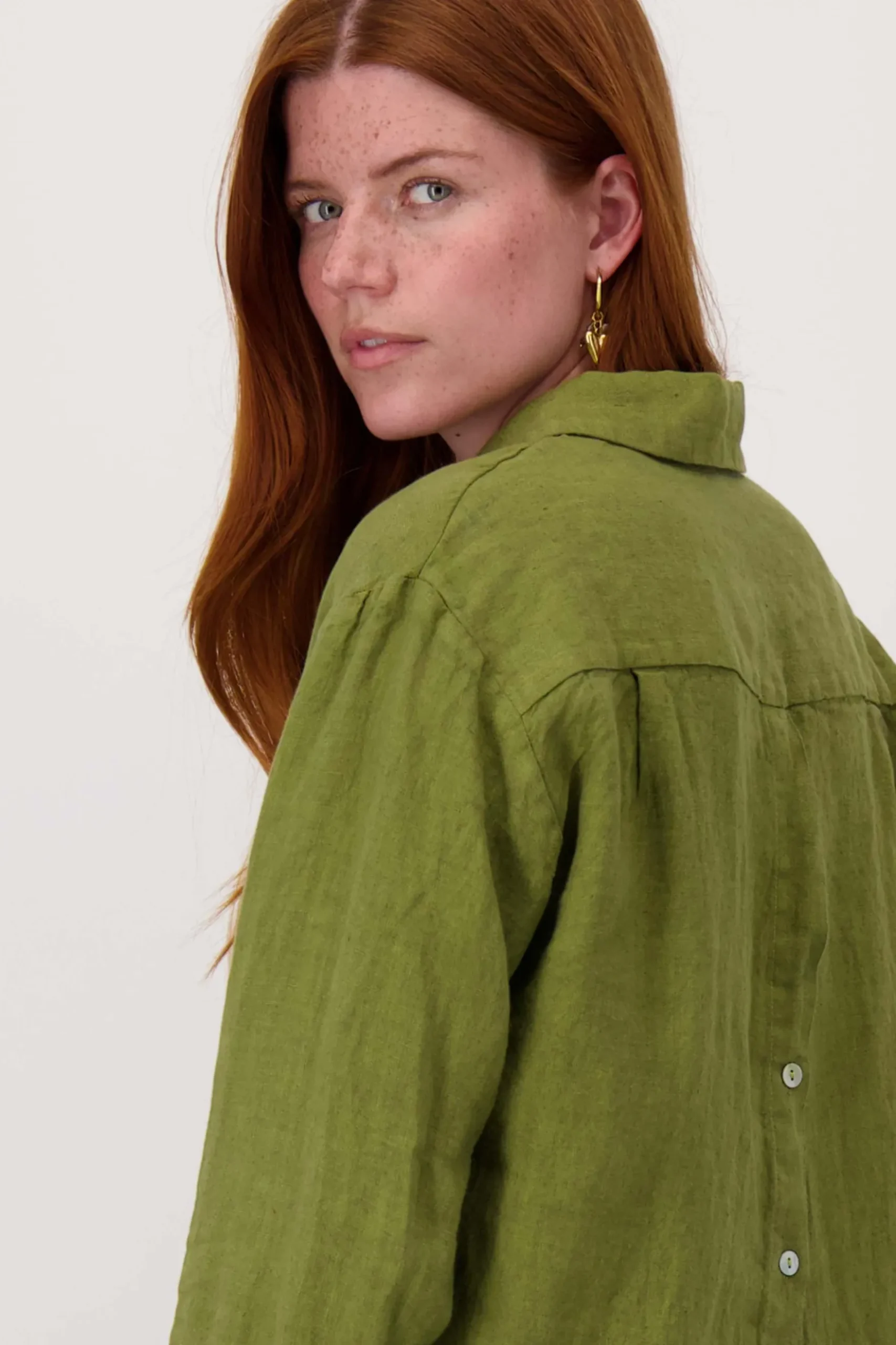 100% linnen lange blouse