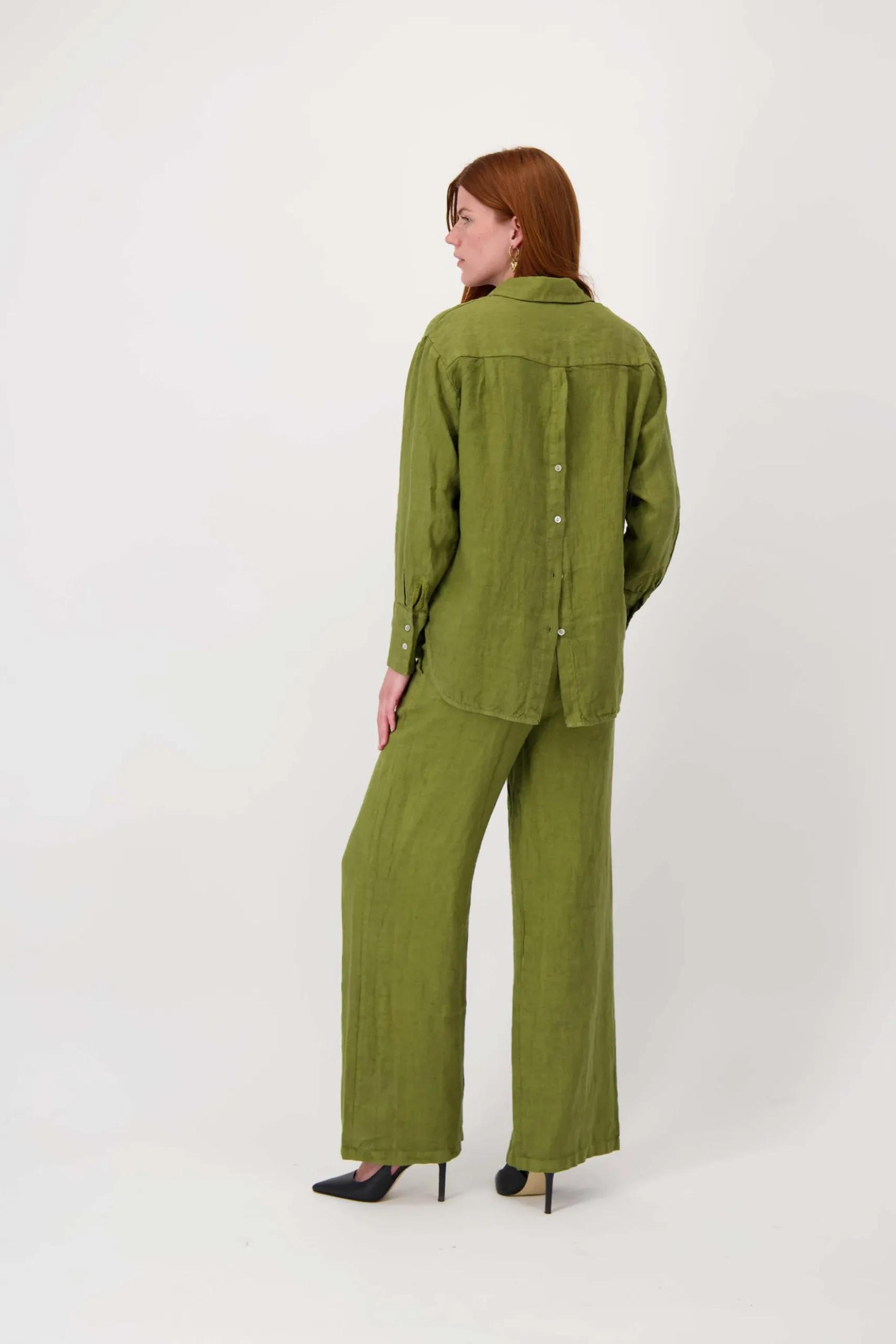100% linnen lange blouse