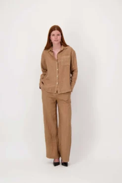 100% linnen lange blouse