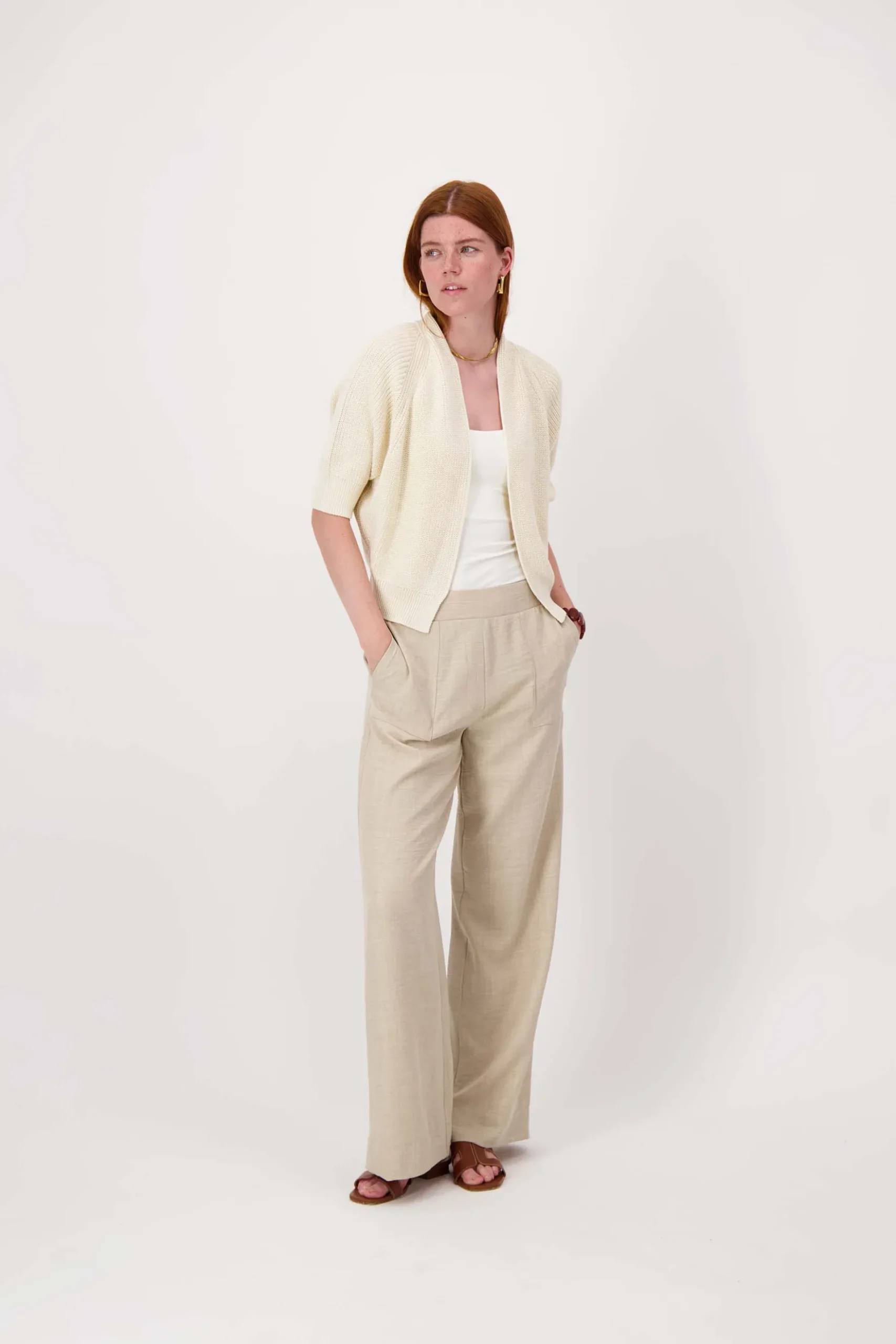 losvallende broek met stretch
