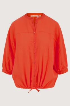 lyocell ballonmouw blouse