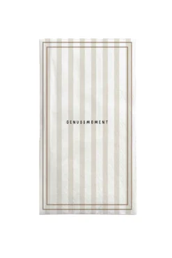 napkins rectangle heart love this day white / gold
