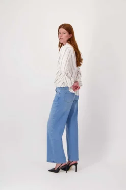 overslag blouse met streep