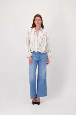 overslag blouse met streep