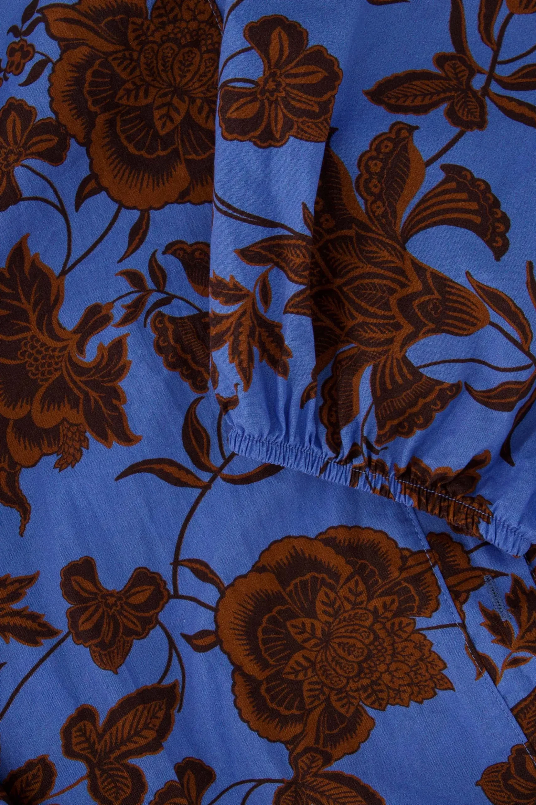 pofmouw jurk met ikat bloem print