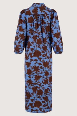 pofmouw jurk met ikat bloem print