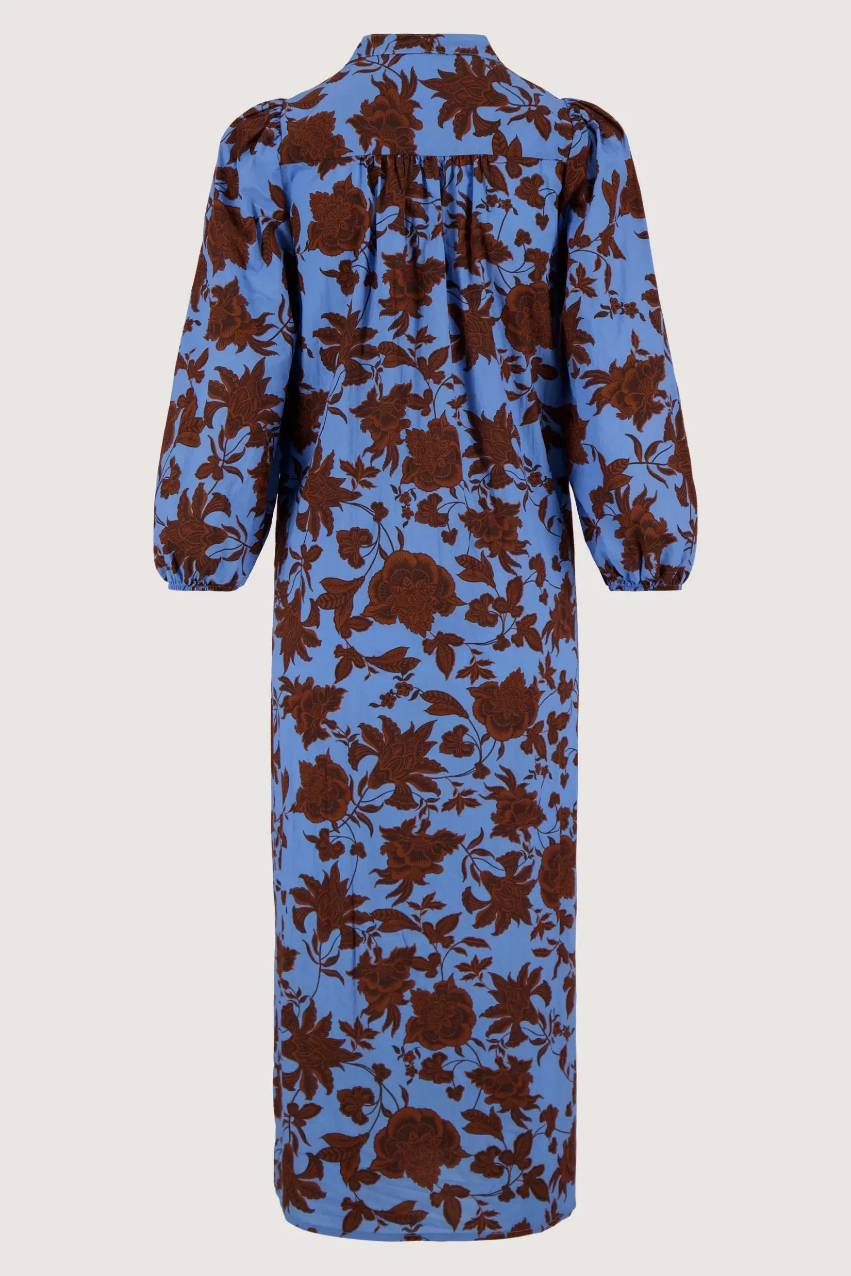 pofmouw jurk met ikat bloem print
