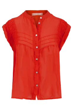 ramie blouse plooien