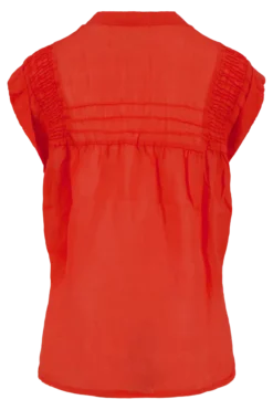 ramie blouse plooien