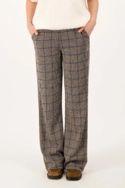 ruit broek met stretch