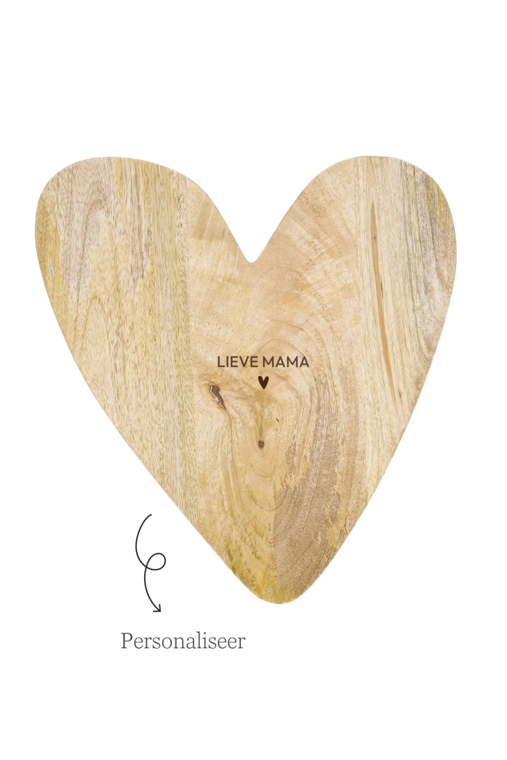serveerplank hout hartvorm