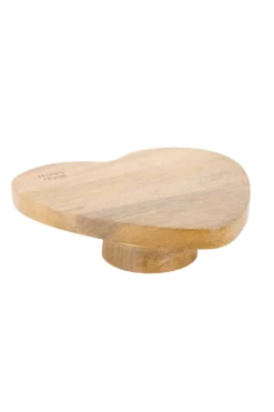 serveerplateau hout hartvorm happy home