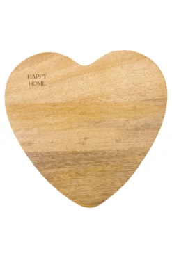 serveerplateau hout hartvorm happy home
