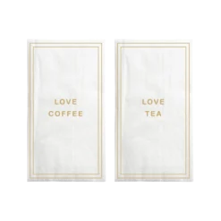 servetten rechthoek love coffee/tea