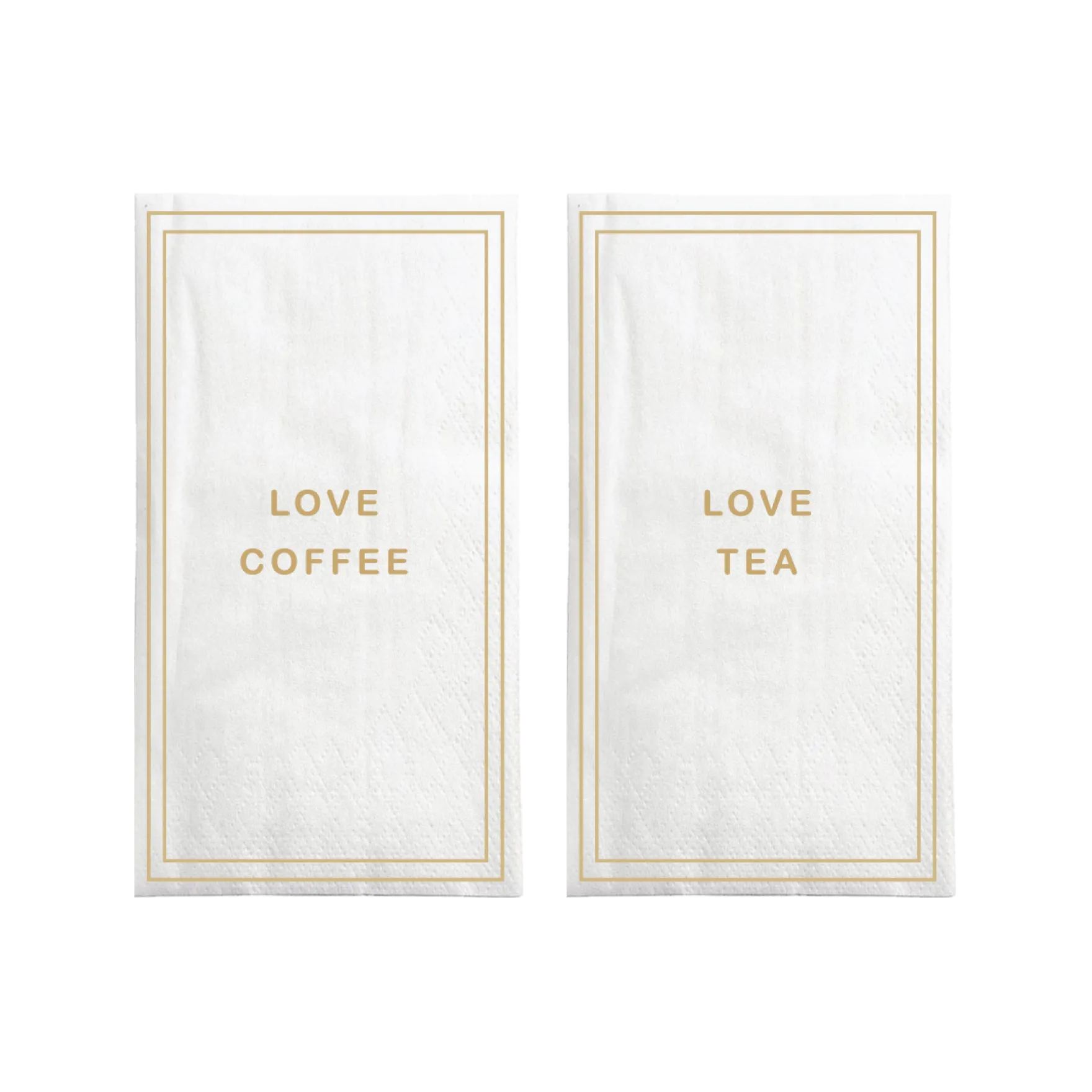 servetten rechthoek love coffee/tea