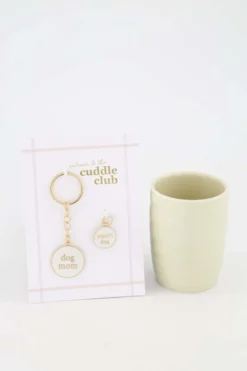 Set - koffiemok en sleutelhanger/penning dog mom