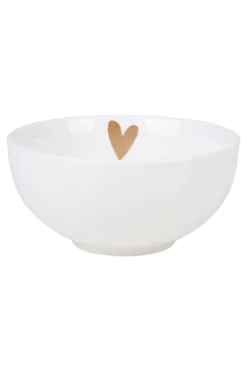 set van 6 kommen goud hartje