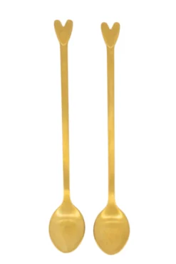 set van 2 lange lepels hartje