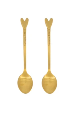 set van 2 lepeltjes hartje