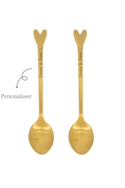 set van 2 lepeltjes hartje