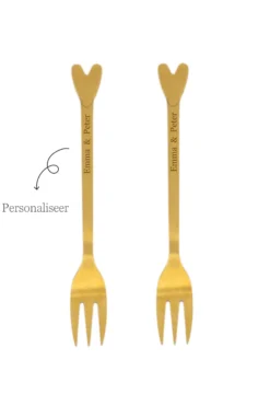 set van 2 vorkjes hartje
