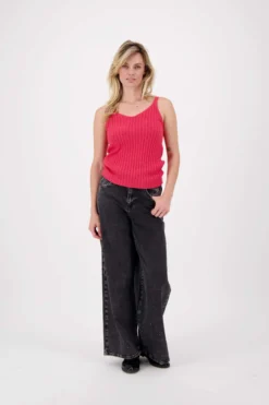singlet gebreid in rib