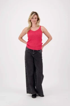 singlet gebreid in rib
