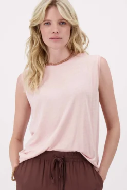 singlet met lurex boord