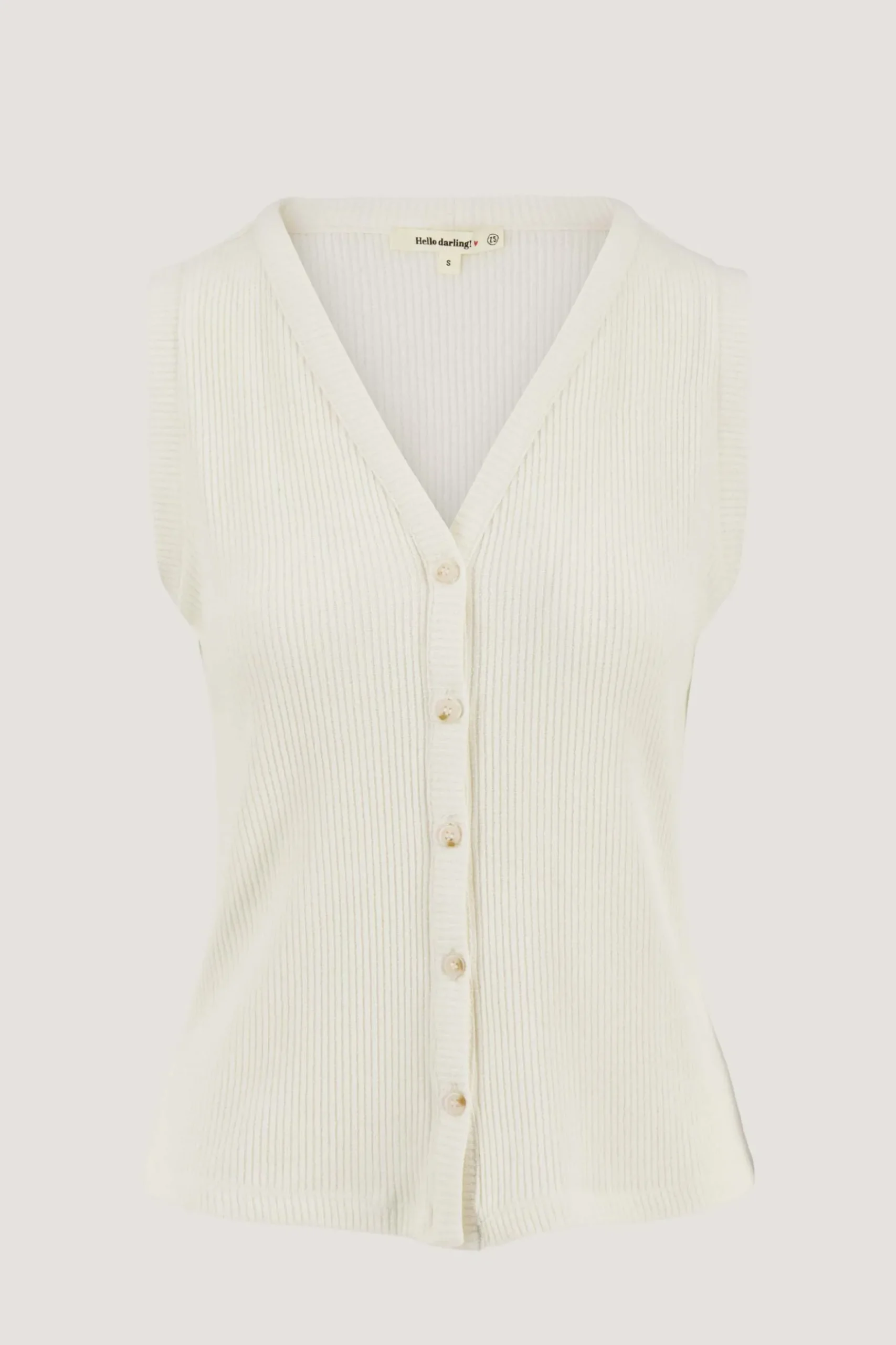 singlet rib met knopen