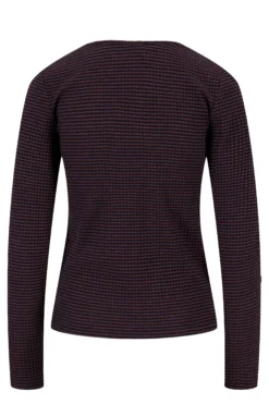 streep top lurex met lange mouw