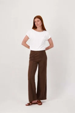 stretch broek met naad