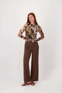 stretch broek met naad