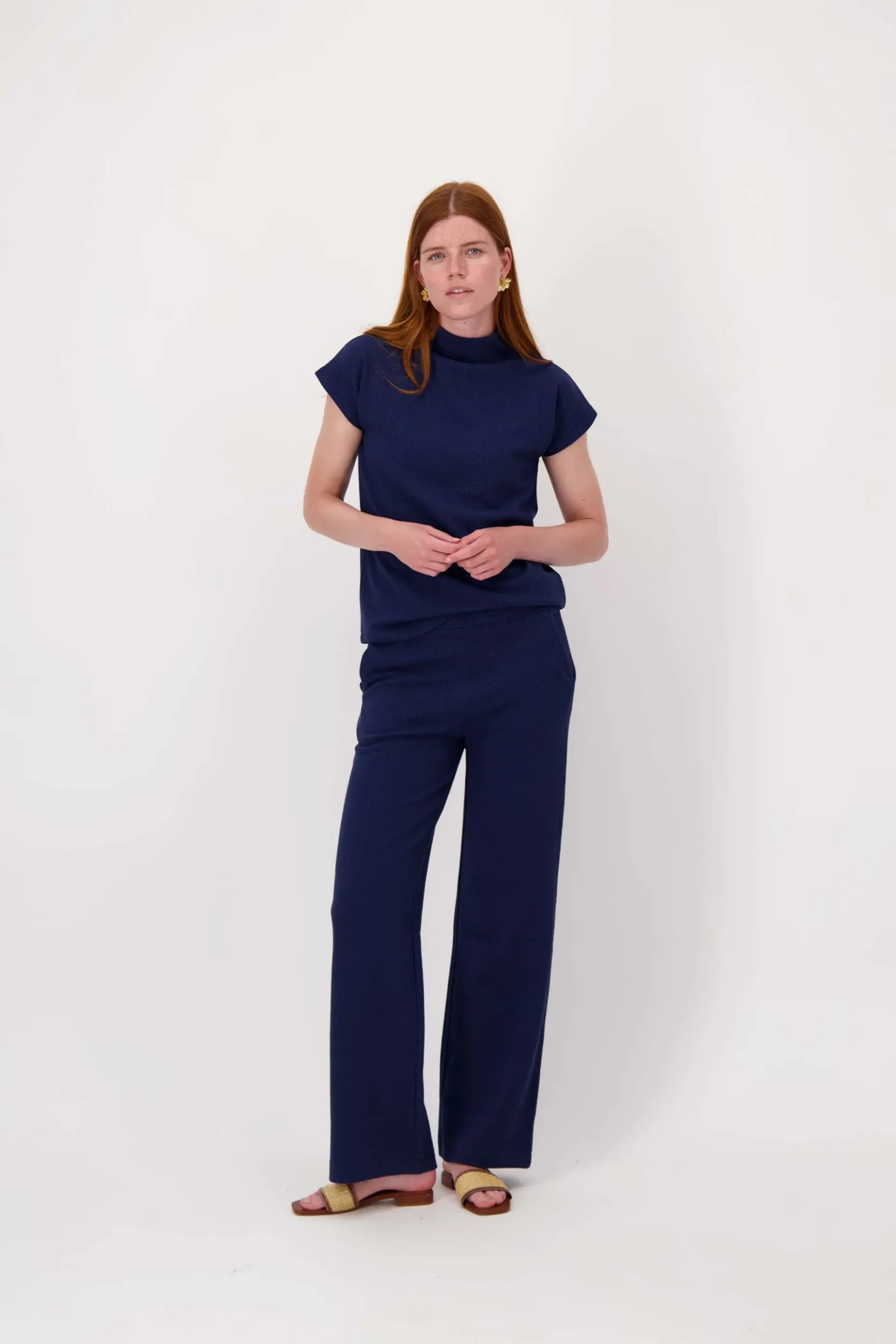 structuur broek met stretch