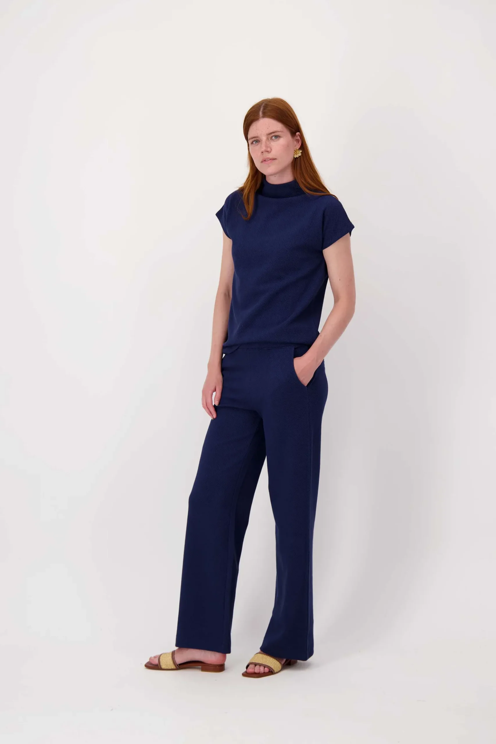 structuur broek met stretch